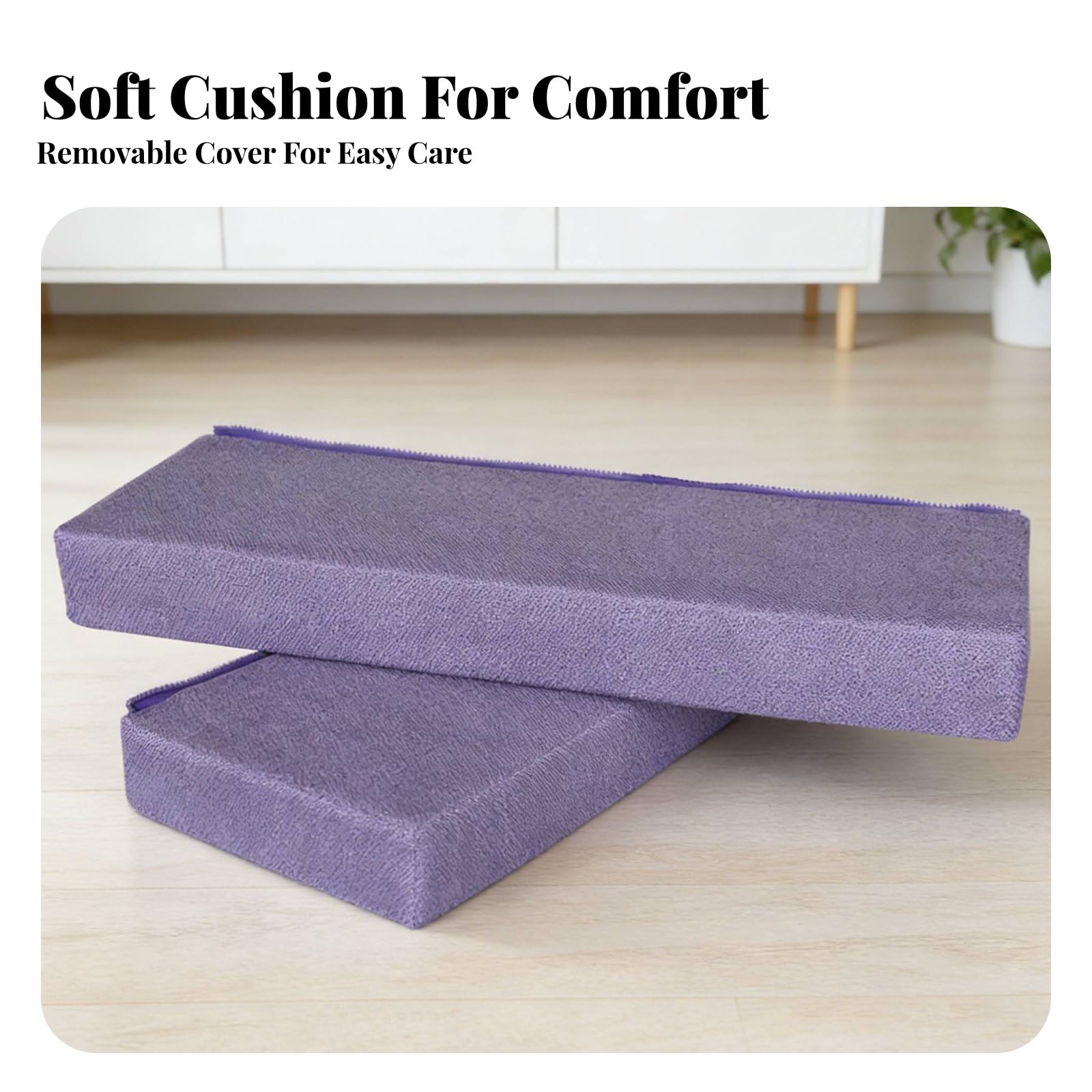 Amagogo Cuscino con Supporto Adattabile per Posizioni Ripristinanti E Meditazione con Rivestimento in Pelle Scamosciata Rimovibile E Struttura Pieghevole