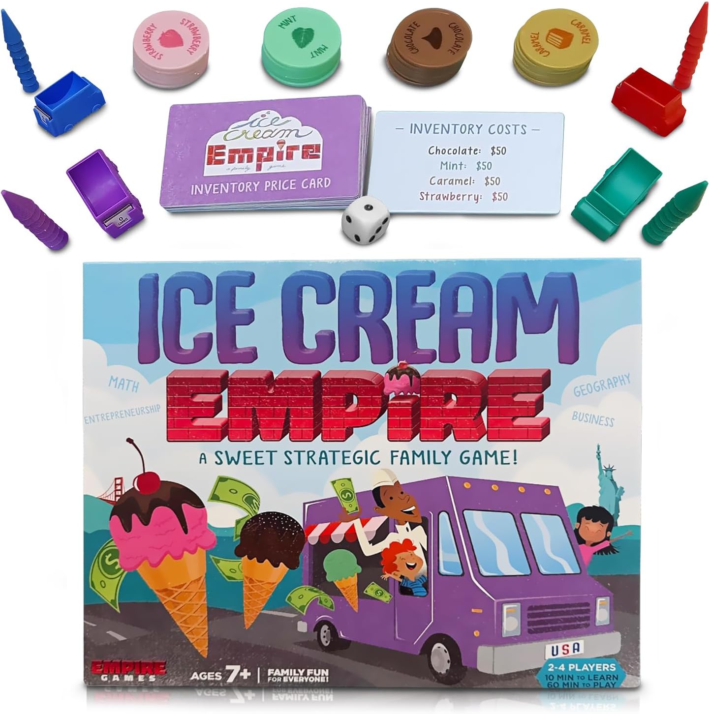 Ice Cream Empire by Empire Games –Strategic Family Game for Adults, Teens & Kids Ages 7+, Build Your Ice Cream Business Board Games for Adults & Kids, Educational Kids Games for Game Night Fun