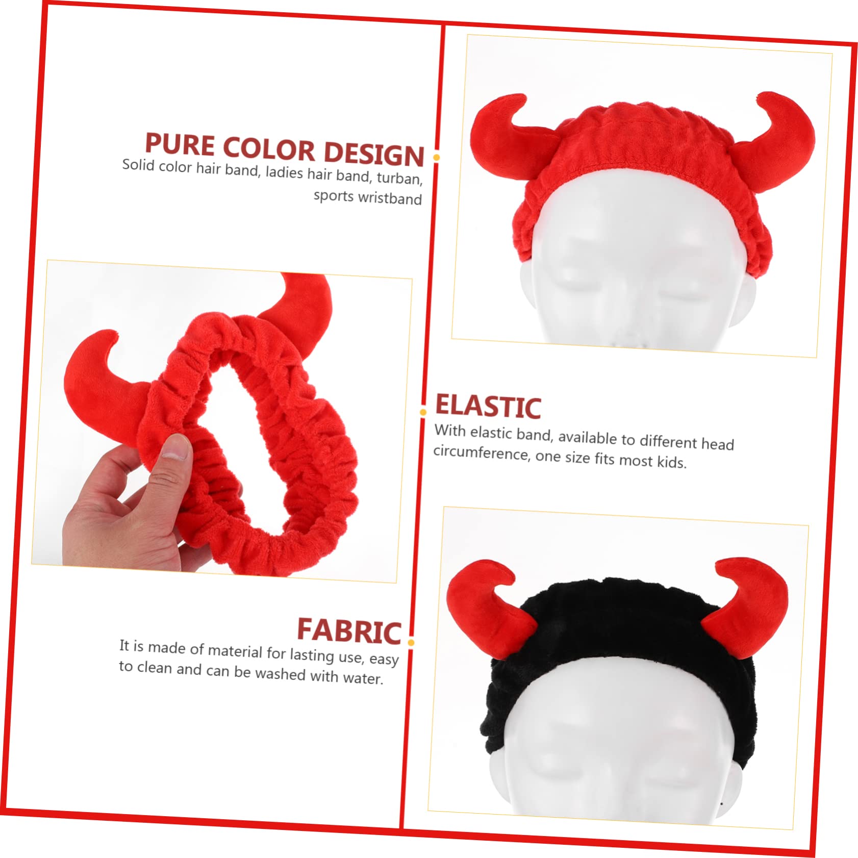 2pezzi Fasce Per La Della Fasce Horn Plush Per Donne Design e Per e Routine e