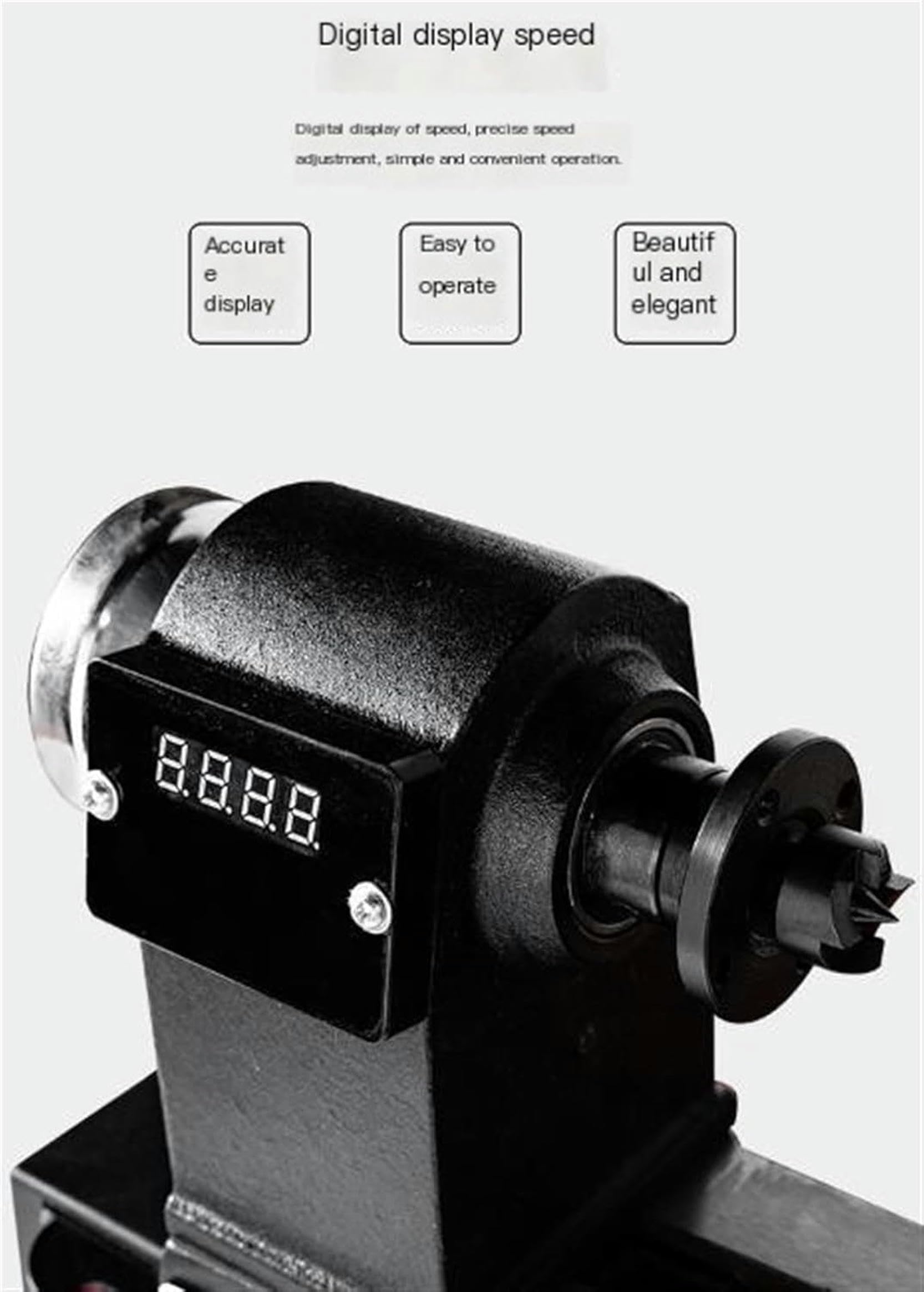 Torno De Carpintería En Miniatura Multifuncional De 250/750W, Torno De Metal De 24,8/30 Pulgadas, Velocidad del Husillo 750~3200rpm/650~3800rpm Máquina CNC For Carpintería (Size : 24.8in)