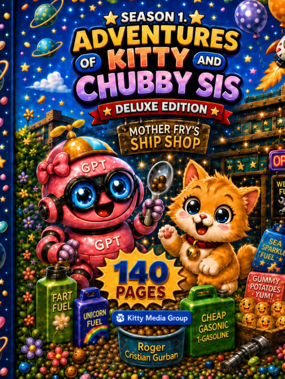 Adventure of Kitty and Chubby Sis: Season 1 Deluxe Hardcover Edition: Original 40 Episodes Plus 100 New Deluxe Adventures