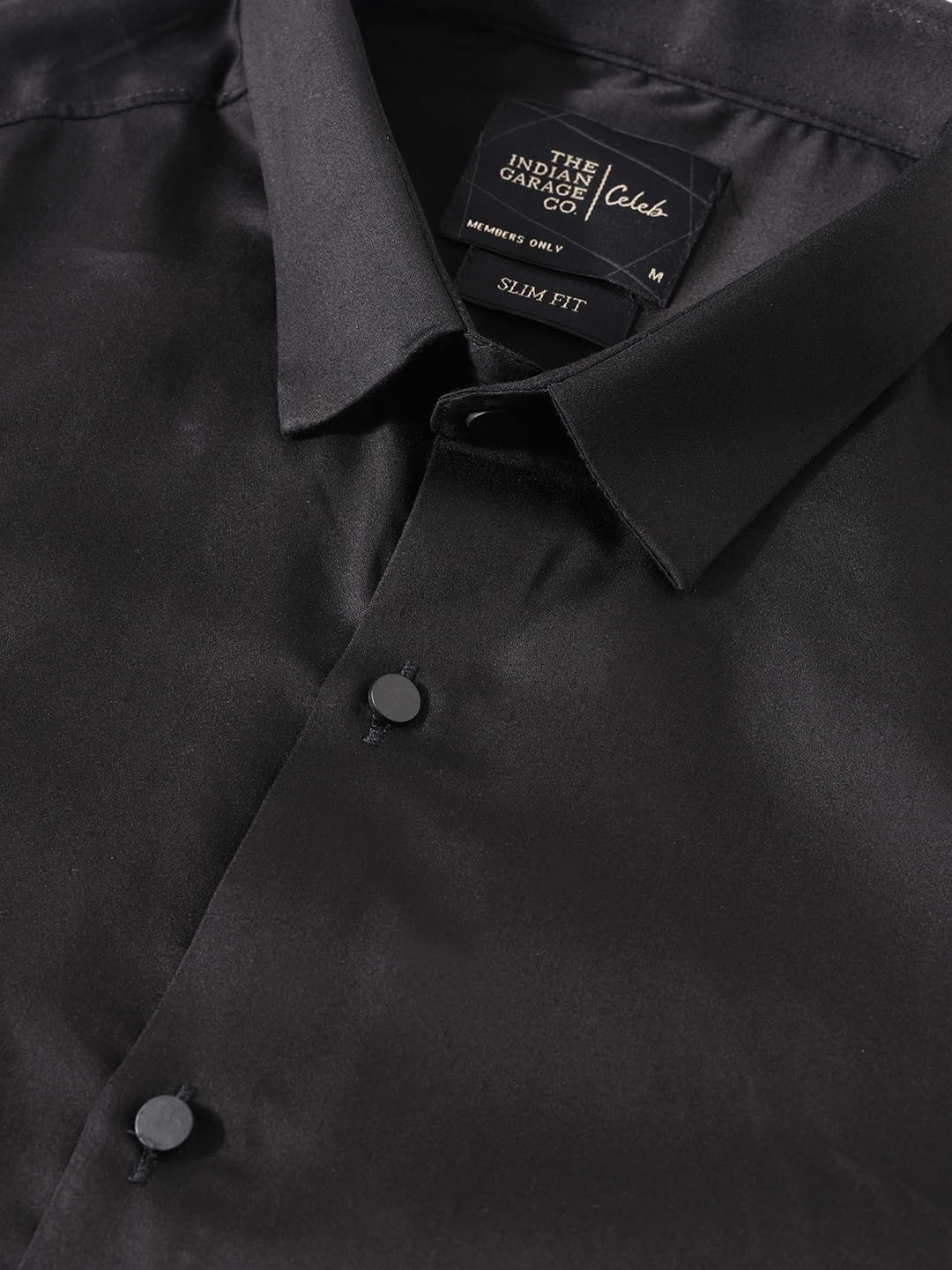 The Indian Garage Co Camicia da festa a maniche lunghe da uomo con colletto ritagliato