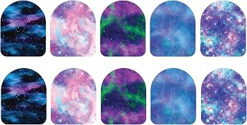 Glucomart Fabric Stickers for Omnipod | Decorative Patch for The Surface of Your Omnipod | Stickers for Omnipod | Pair with Glucomart Omnipod Overpatches | Galaxy Design 10 Count