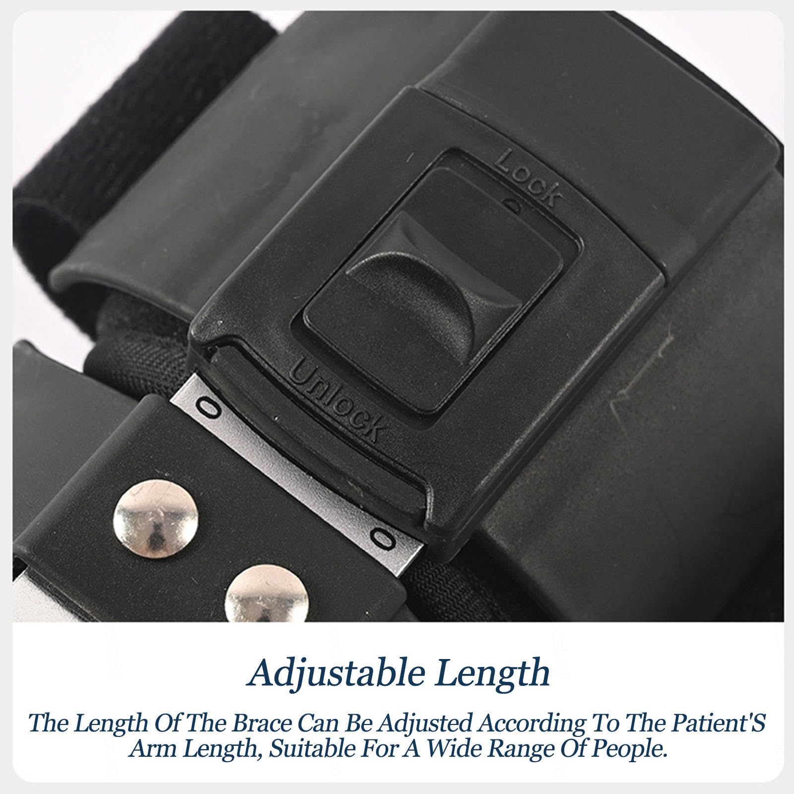 Immobilizzatore Stecca Gomito Regolabile Unisex, Tutore Gomito Incernierato Cinturino, Supporto Stecca Stabilizzatrice Dopo L'intervento Chirurgico, Braccio Destro Sinistro Opzionale,Left