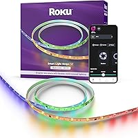 Vista 9 de Roku Tira de luces LED inteligente, 16.4 pies - Opciones de color con brillo y temperatura ajustables - Tiras de luces WiFi inteligentes de pelar