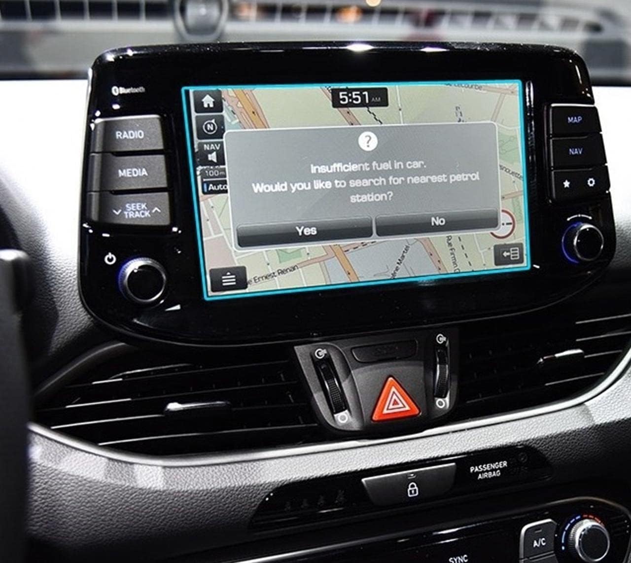 ヒュンダイ I30 ファストバック N 2018 2019 2020 カー GPS ナビゲーション用 傷防止強化ガラススクリーン保護