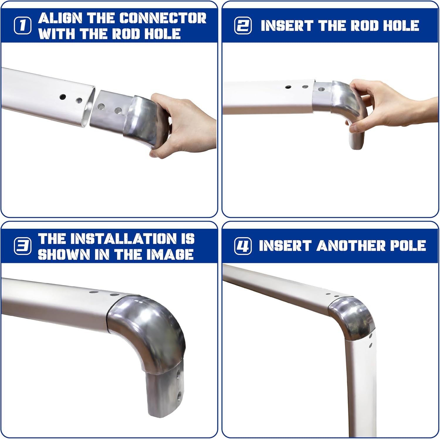 90 Degree Aluminum Corner for Dump Truck Tarp Systems with Pre-Drilled Holes (2)