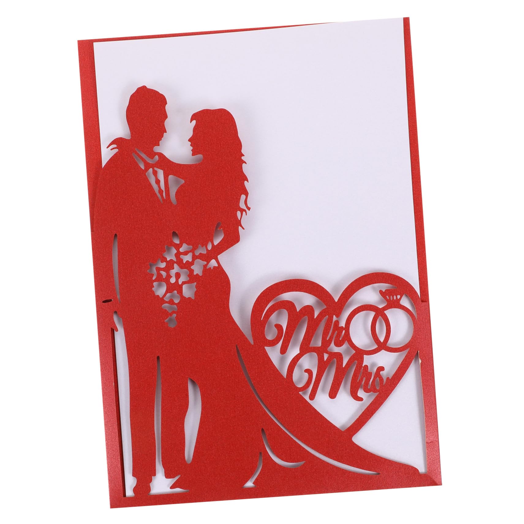 CHILDWEET 60pièces Cartes Invitation Papier Creux Pour Mariage Saint-valentin Et Anniversaires Invitations Romantiques Élégantes