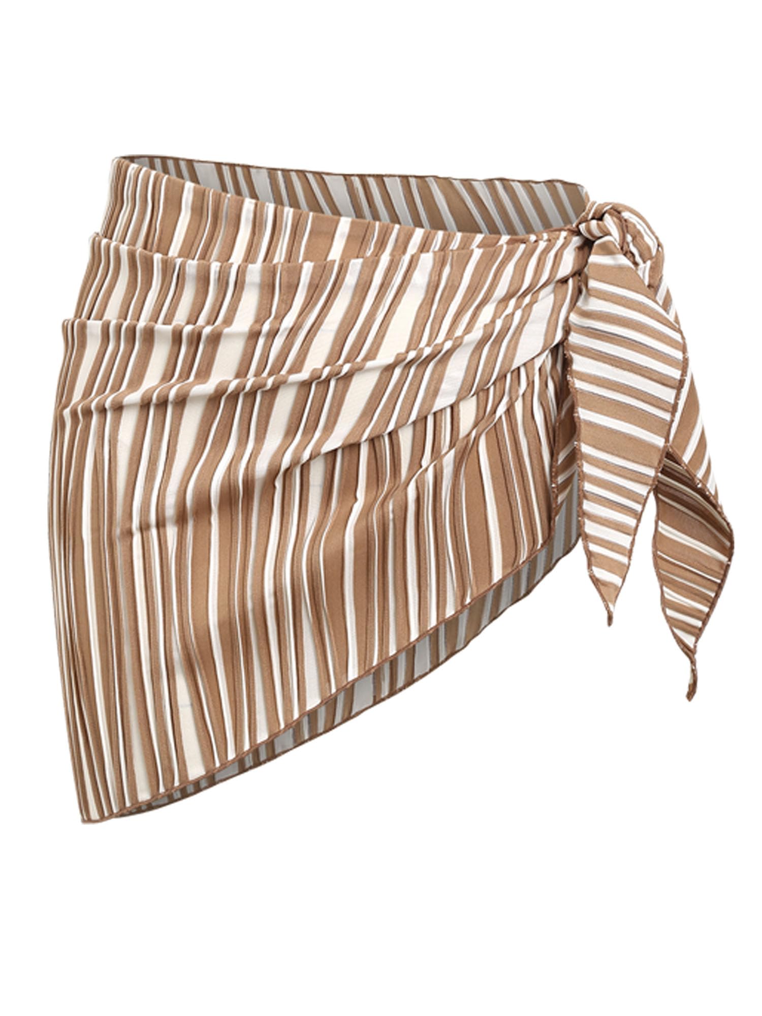 ZAFUL Boho Beach Cover Ups for Women Sarong Coverups Sheer Bikini Chiffon Wraps Skirts for Swimwear