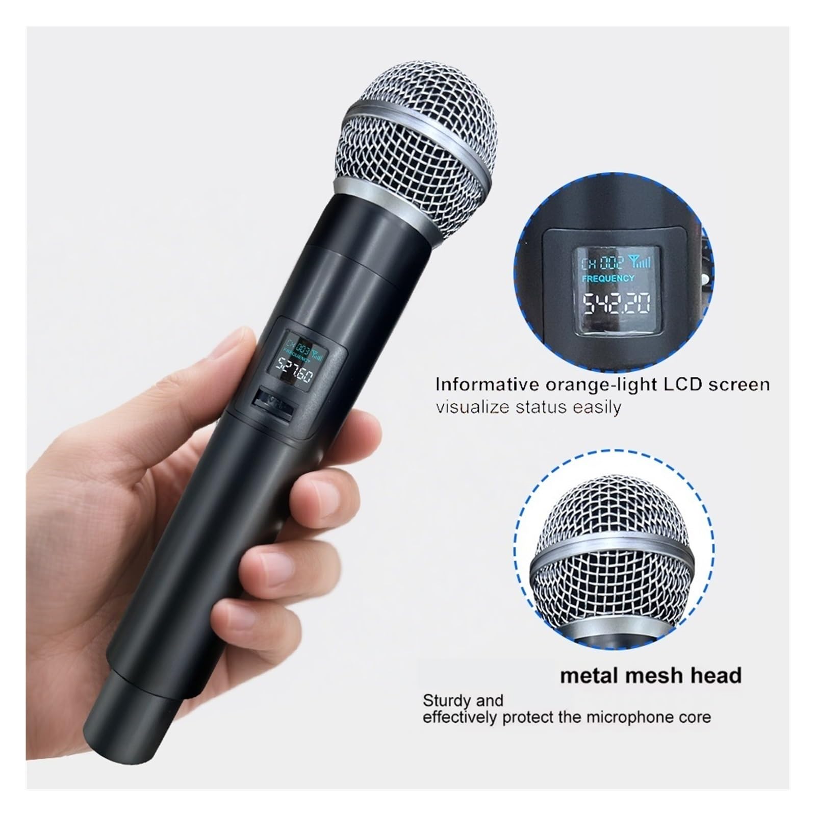 4-kanałowy Bezprzewodowy System Mikrofonowy UHF Z Redukcją Szumów Do Profesjonalnego Użytku Na Scenie KTV I W Karaoke
