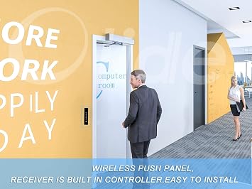 Olideauto Automatic Swing Door Opener with Wireless Push Button