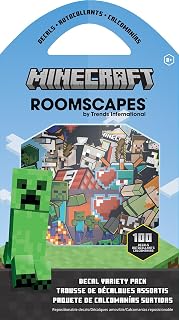 Trends International Minecraft Decal Variety Pack: 100 Repositionable Vinyl Stickers for Laptops, Phones & Water Bottles