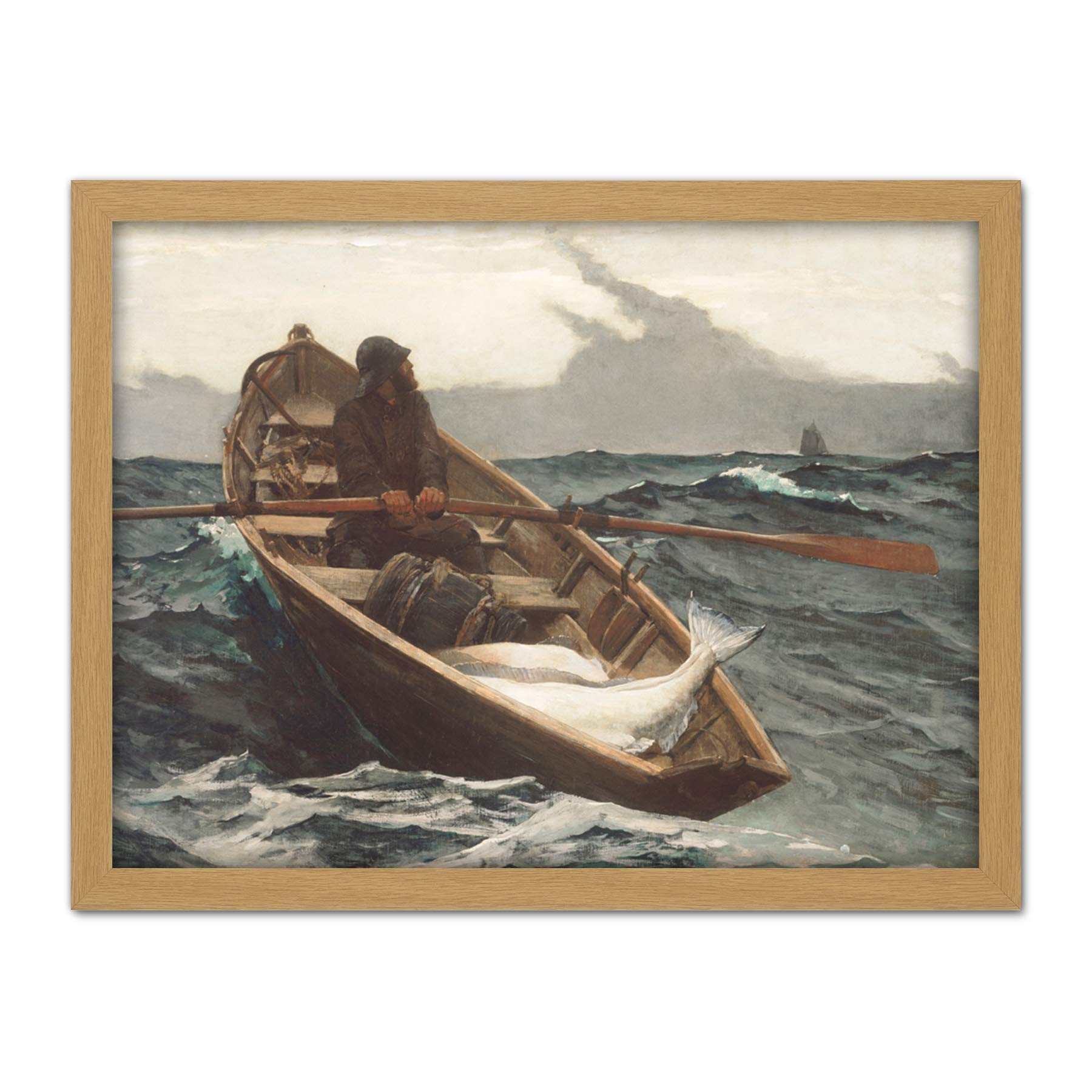 Winslow Homer The Fog Warning Large Framed Art Print Poster Wall Decor 18x24