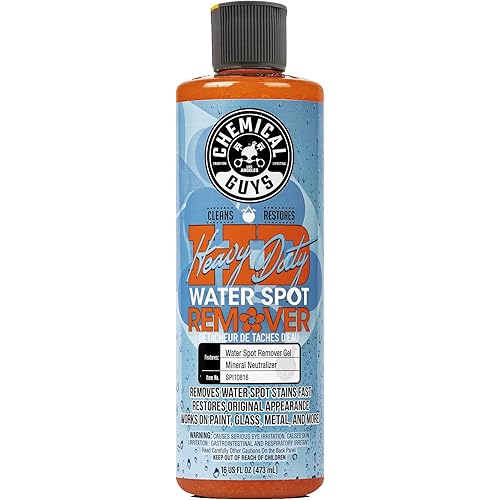Chemical Guys Heavy Duty Water Spot Remover Gel for Paint, Glass, and Metal - Mineral and Water Spot Remover for Cars, Trucks, Motorcycles, RVs & More - 16 oz