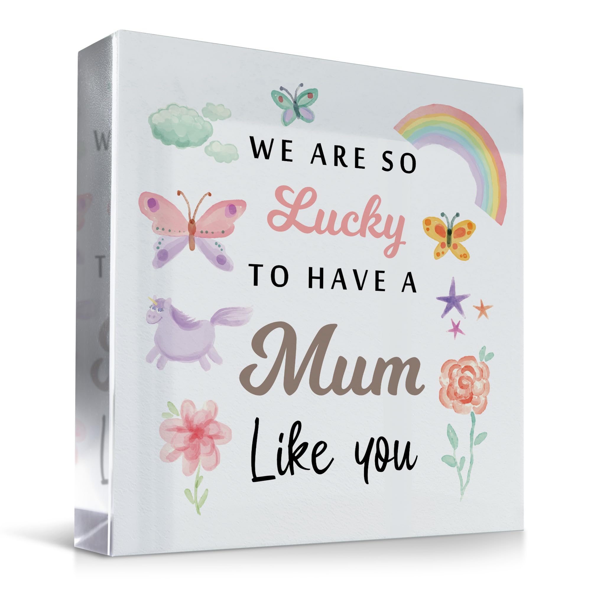 Red Ocean Mum For Birthday Christmas We Are So Lucky To Have A Mum Like You From Daughter Son For Mummy Thank You Keepsake