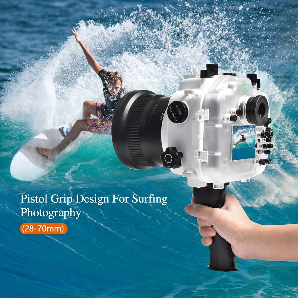 Amazon | Seafrogs 40m/130フィート 水中ハウジング防水ケース 6インチ
