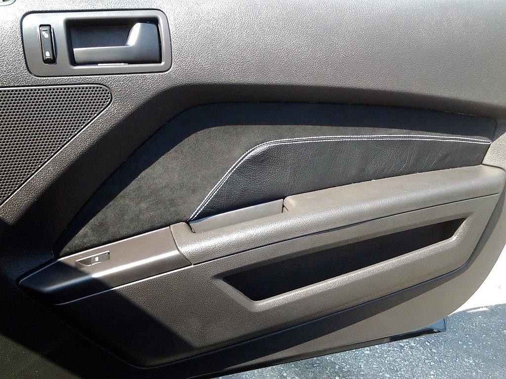 RedlineGoods Door Insert Covers - GT Style v.1 Compatible with Ford Mustang 2010-14. Tailor Made - not Universal. Genuine top-Grade Italian Black Leather with Black Thread