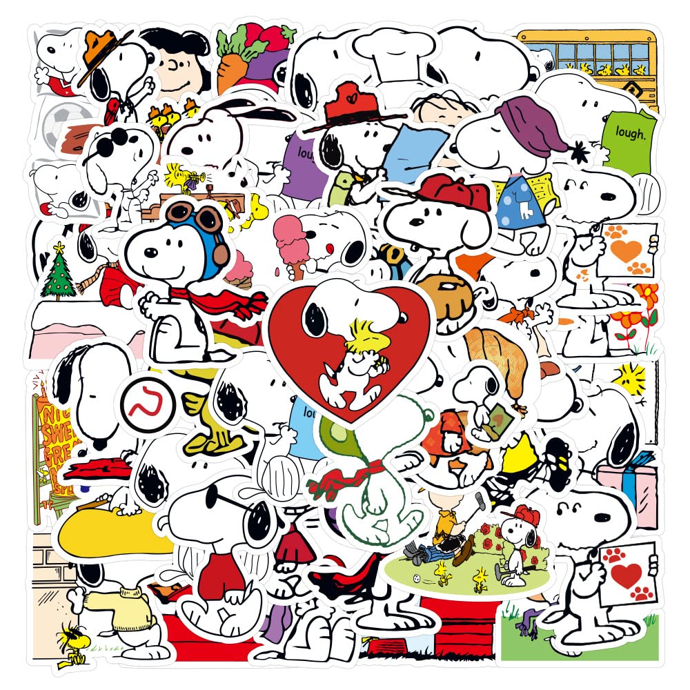 50 Pcs Cute Dog Stickers for Laptop Bumper, Skateboard, Water Bottles, Computer, Phone, Guitar, Cartoon Stickers for Kids Teens Adult - Image 2