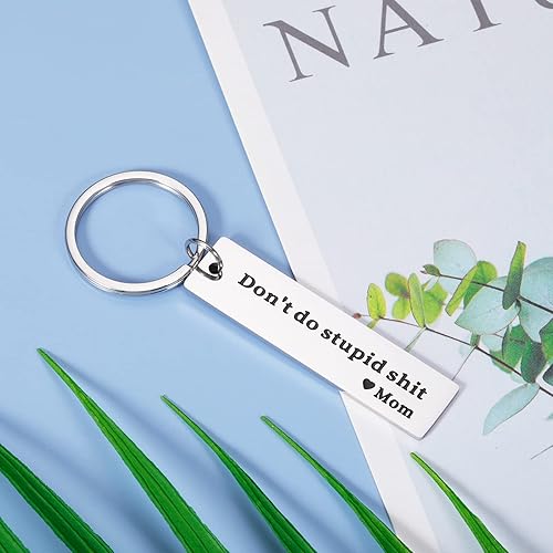 Miniatura 2 de Regalos para el hijo de mamá Don't Do Stupid St llavero regalos para hija, cumpleaños, Navidad, día de San Valentín, regalos para adolescentes,