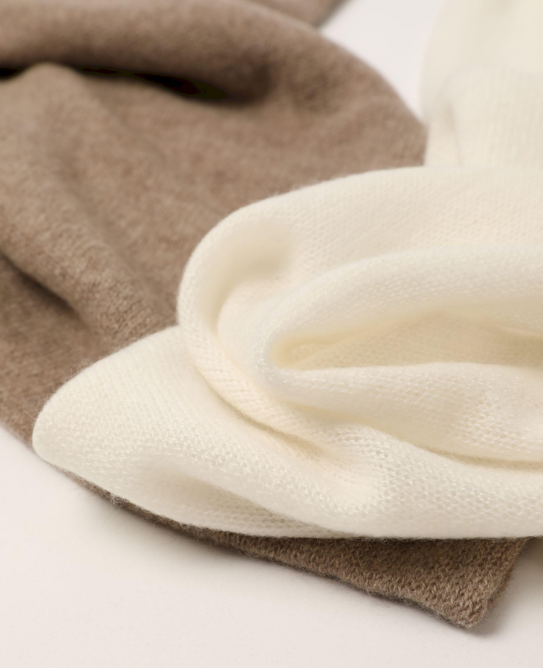 XL 100% Kaschmir-Wolle Unisex Loop Schal Cashmere Rundschal Strick-Schal Winter Rund-Halstuch Damen Herren Schlauch-Schal