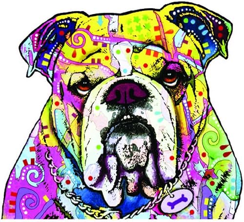 Calcomanías de vinilo para auto con el texto "Enjoy It Dean Russo", Bulldog