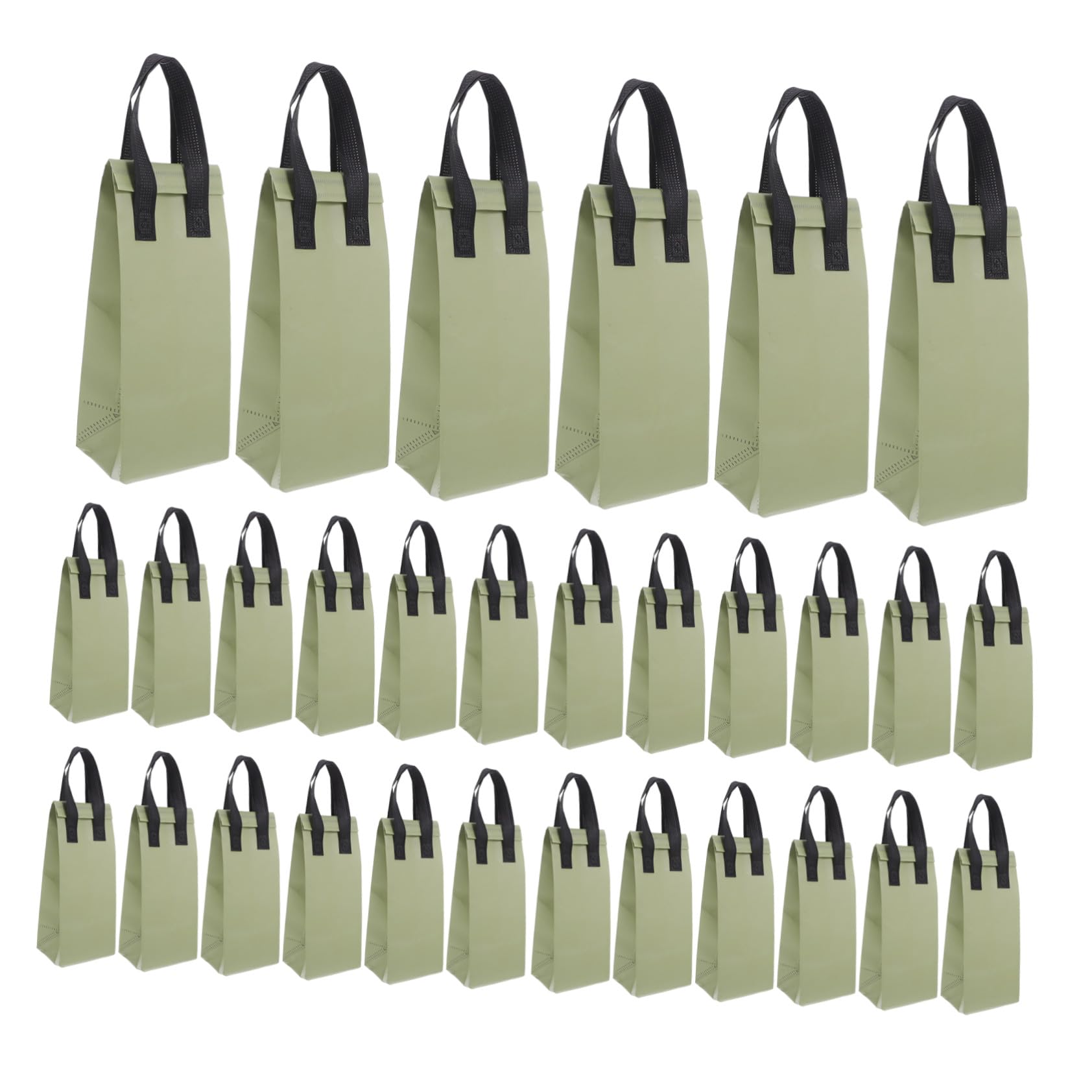 50 Pièces Sac Non-tissé Portable avec Anse Sac Transport Boissons Chaudes Froides Réutilisable Livraison