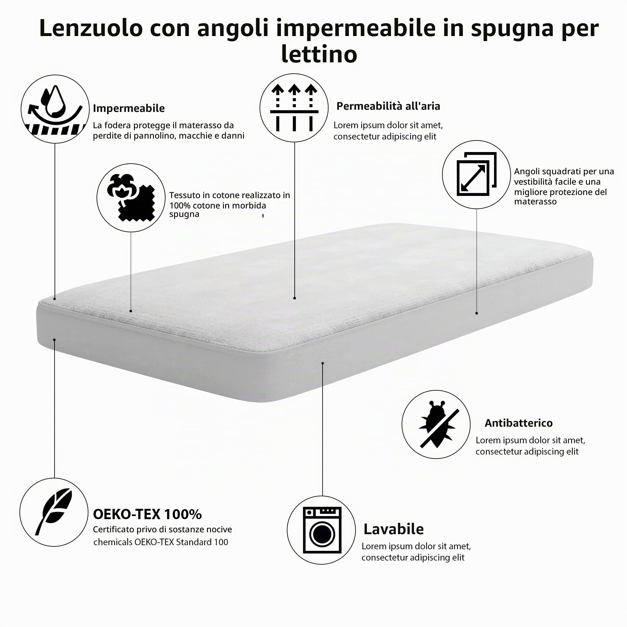 Love For Sleep Jacob lettino bianco con il cassetto 120x60 cm con materasso e cover,Barriera di sicurezza in legno,Guaina protettiva