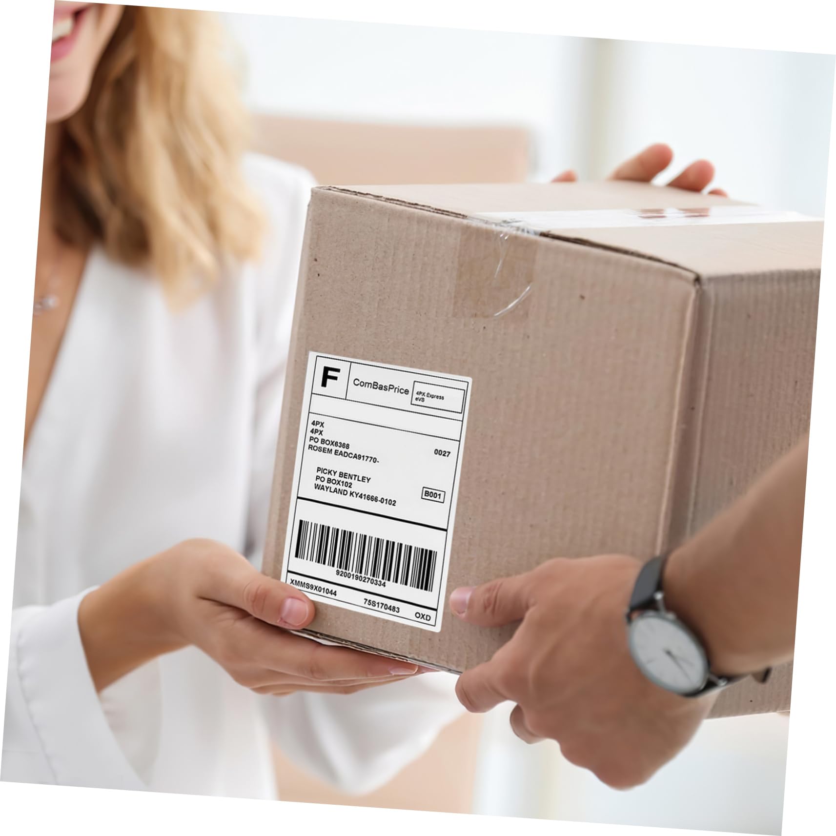 TEHAUX 500pièces Étiquettes Thermiques Pour Imprimante Étiquettes Adhésives Expédition Autocollant Pour Expédition