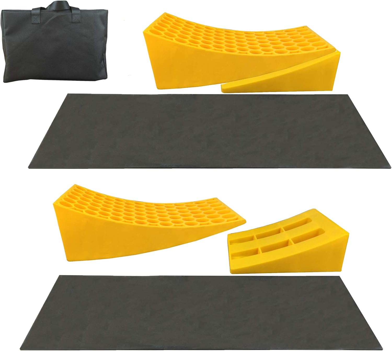 Heavy Duty RV Leveling Blocks Wheel Chocks Leveler, Rubber Non Slip