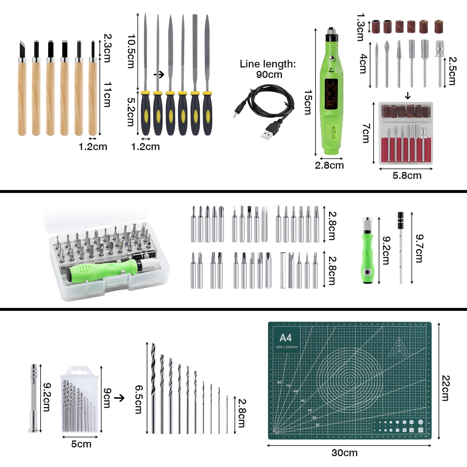 HSEAMALL 109 STÜCKE Modellbau Werkzeug Set,Gundam Modeler Grundwerkzeuge Hobby Werkzeug Sets Basic Tools Modellbausatz für Hobby Model Assemble Building