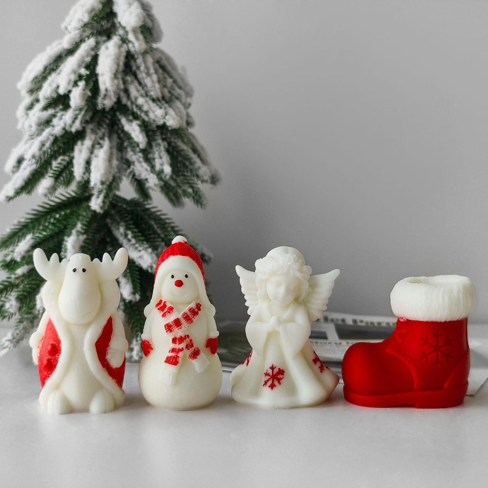 Stampi in silicone per la produzione di sapone, serie natalizia in resina, adatti per ogni occasione, in silicone