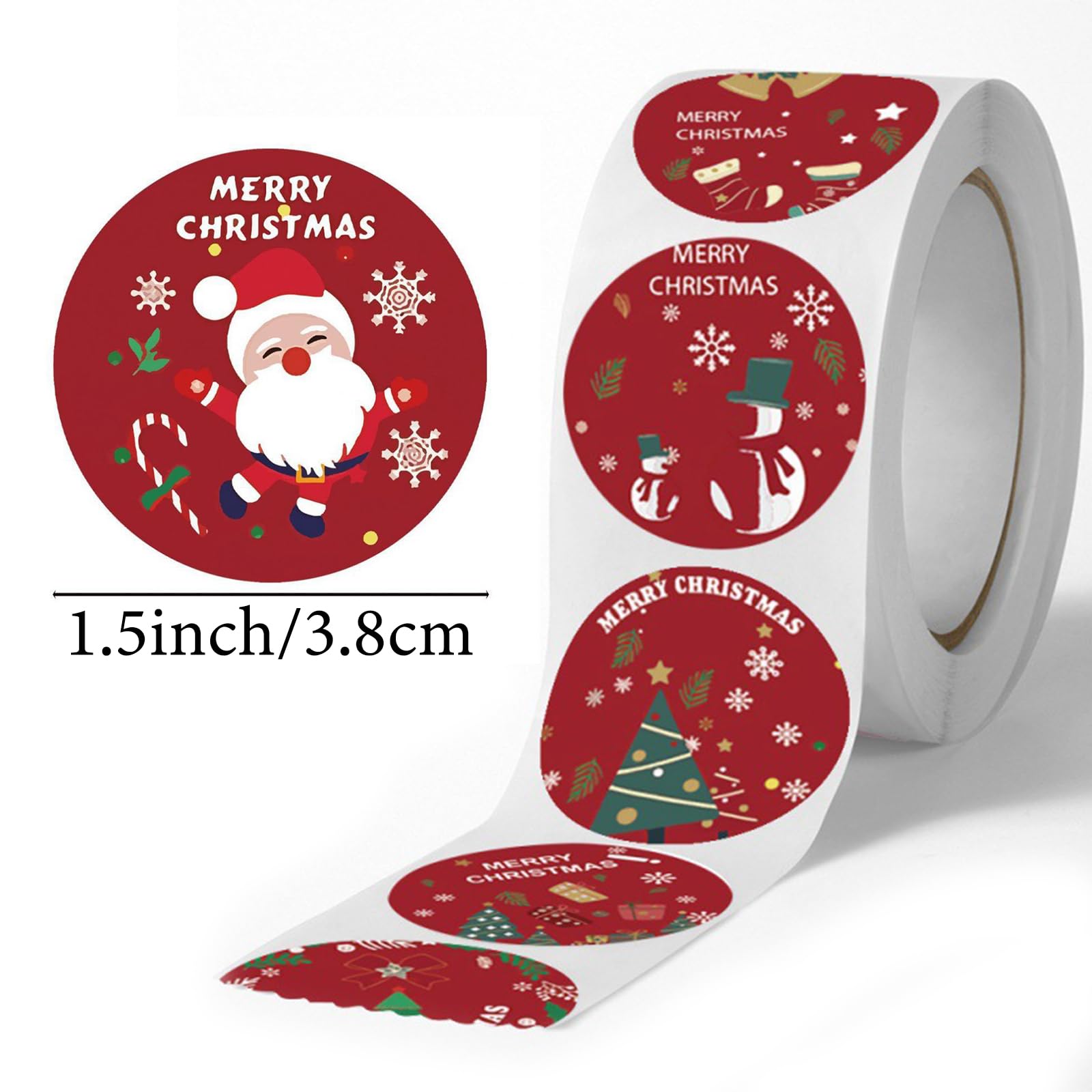 180 Adesivi Natalizi Per Pacchetti Regalo, Etichette Autoadesive Merry Christmas, 6 Design, 30 Fogli