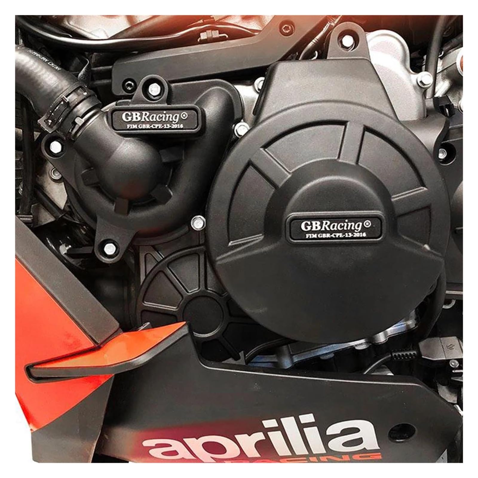 Coperchio Basamenti Motore Kit Copertura Protettiva Carter Motore Statore for Aprilia RS 660 Tuono 660 2021-2023 Coperchio Frizione Moto(Black)