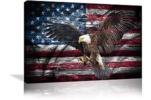 American Flag and Bald Eagle Wall Art