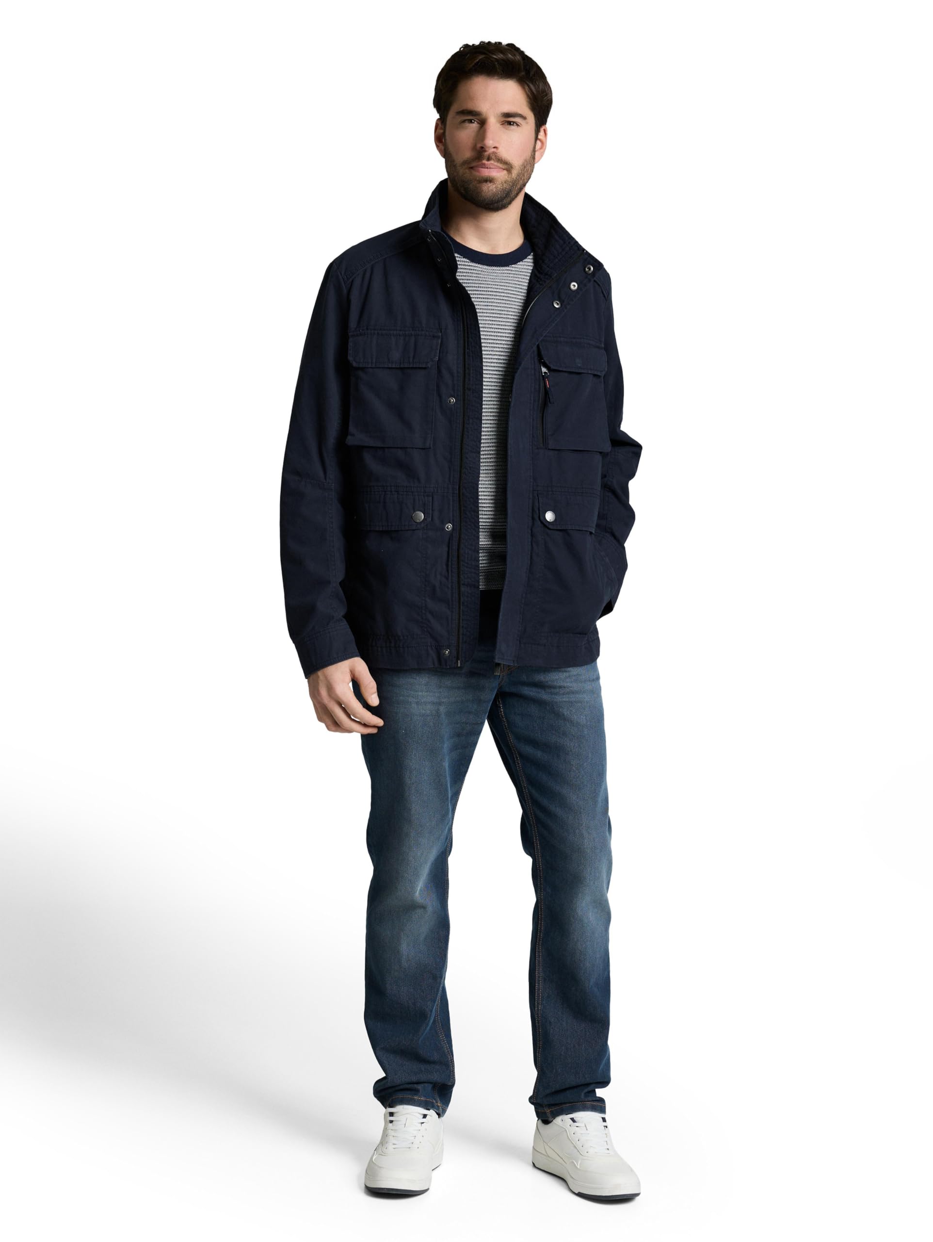 TOM TAILOR Herren Feldjacke aus Baumwolle