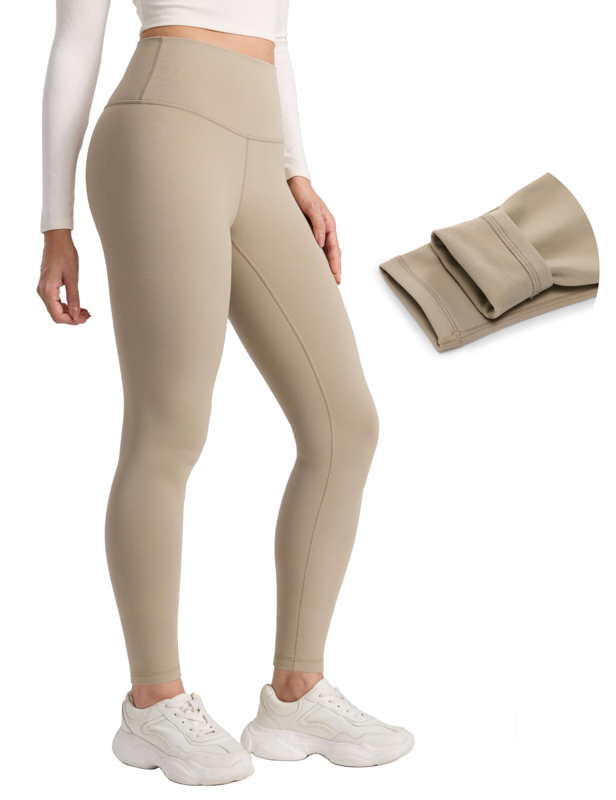 CRZ YOGA Matte Fleece Lined Leggings 28'