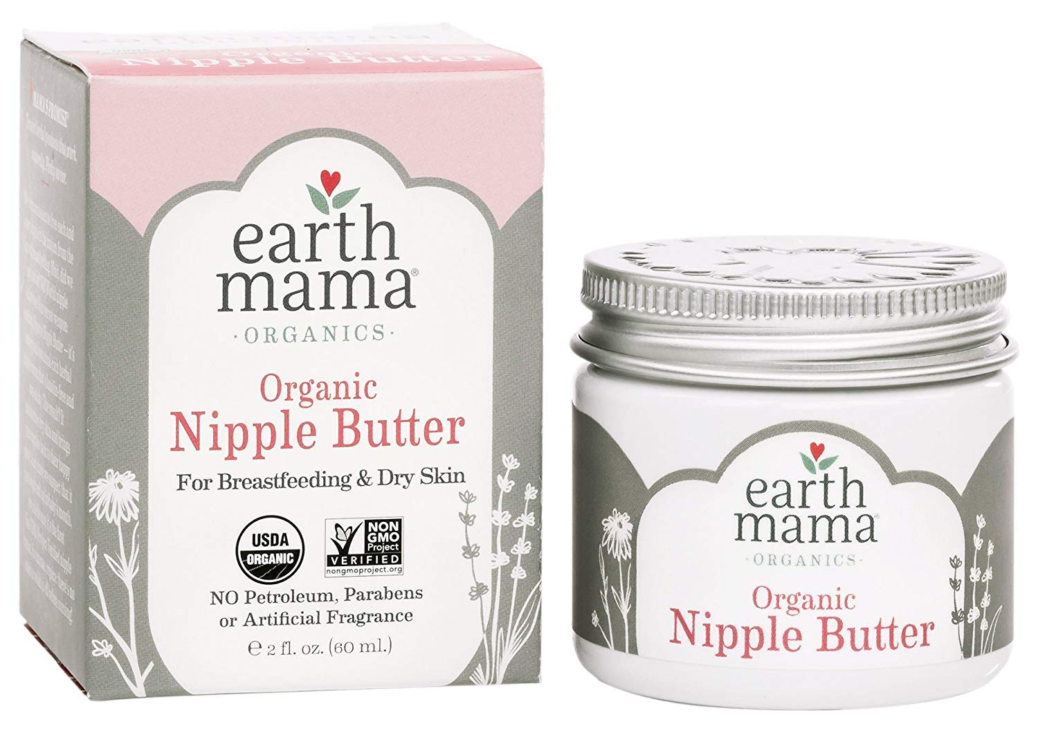 Earth Mama Angel Baby Natural Nipple Butter - 2 Oz (60ml) - Cream