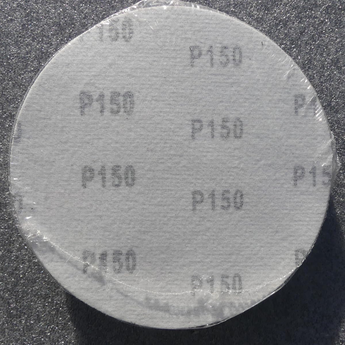 50 discos abrasivos de KLETT de 150 mm de diámetro, sin agujeros, grano P150, lijadora excéntrica