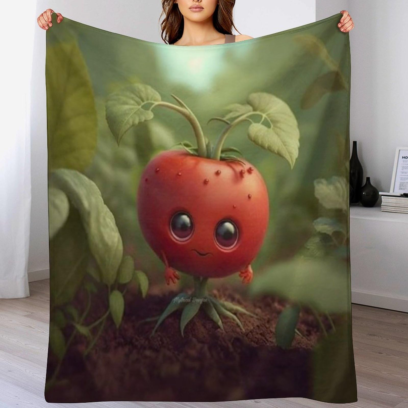Couverture Tomate en peluche ultra luxueuse flannel haut de gamme sans rejet 130x180