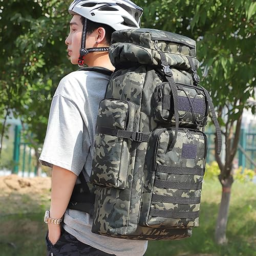 Miniatura 5 de Audingull Mochila táctica para senderismo y acampada de 80L, mochila táctica para hombres y mujeres, mochila impermeable grande para mochileros,