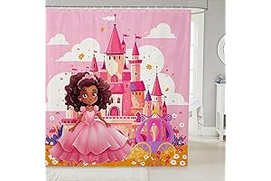 Black Princess Shower Curtain, Refined Waterproof Décor