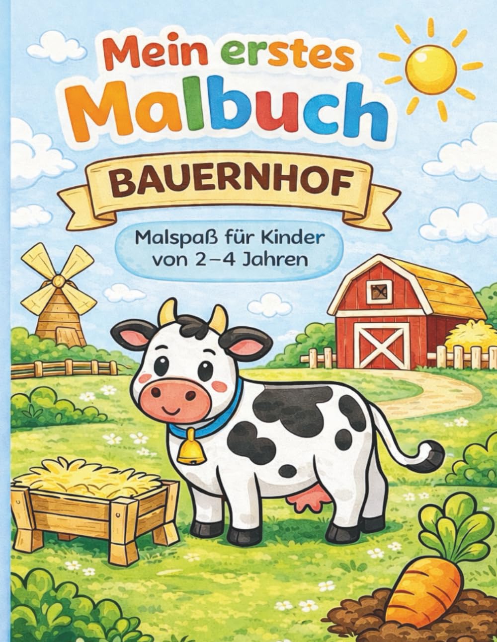 Mein erstes Malbuch vom Bauernhof: Malspaß für Kinder von 2-4 Jahren (Meine allerersten Malbücher)