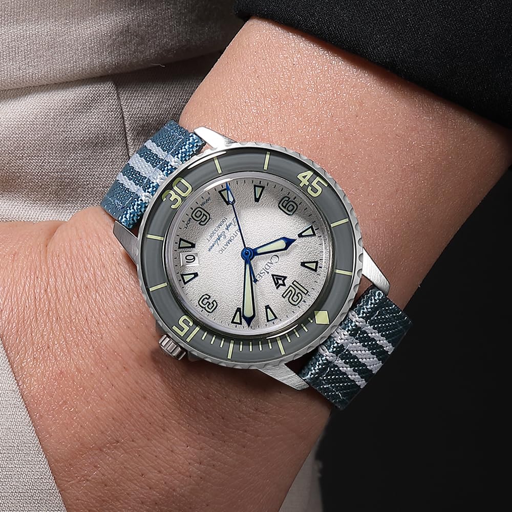 CADISEN Automatik Uhr Herren Mineralglas 100M Wasserdicht Armbanduhr Beiläufig