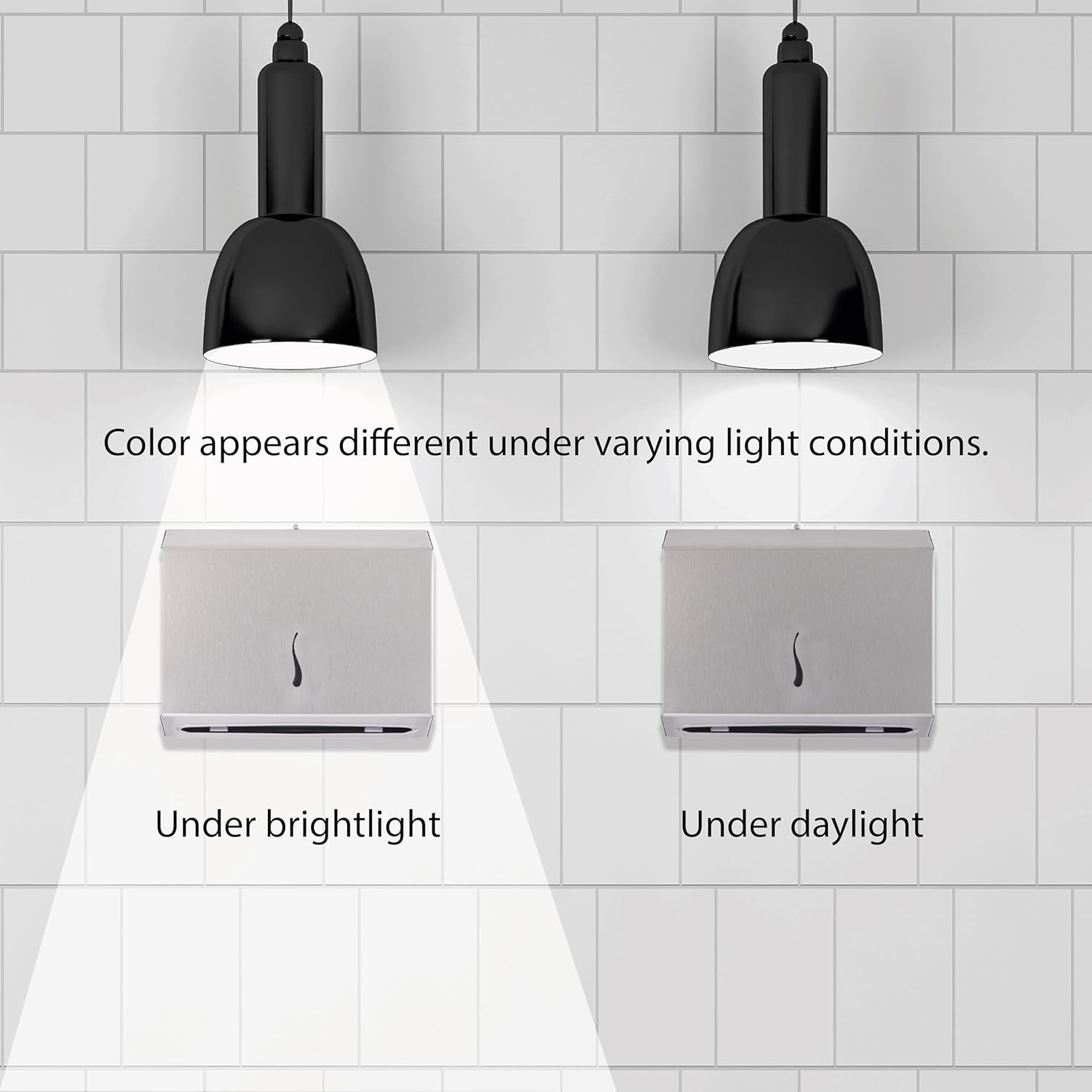Paper Towel Dispenser - Anti-Fingerprint Coating, Enhanced Quality Stainless Steel, Wall-Mounted for Commercial Bathrooms - Holds 200 C-Fold or 275 Multi-Fold Paper Towels - Steel