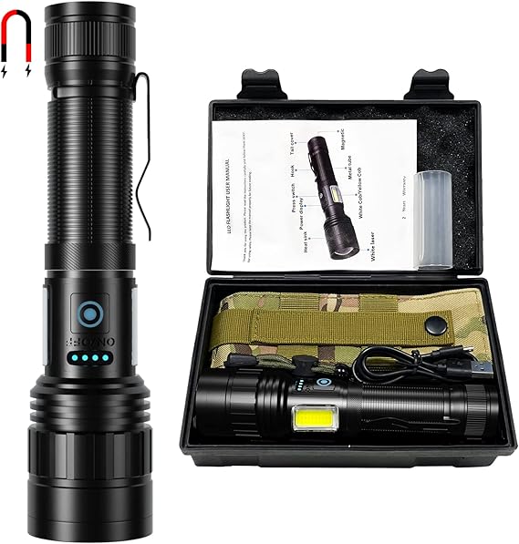 Rechargeable LED Flashlights High Lumen BERCOL 120000 Lumens Super