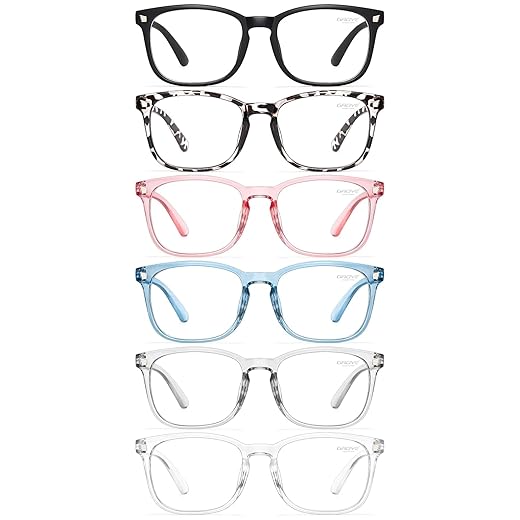 Gaoye Eyewear Frames for Men - Blue Light Blocking Square Glasses, Anti UV Ray Computer Gaming, Blue Blockers for Women