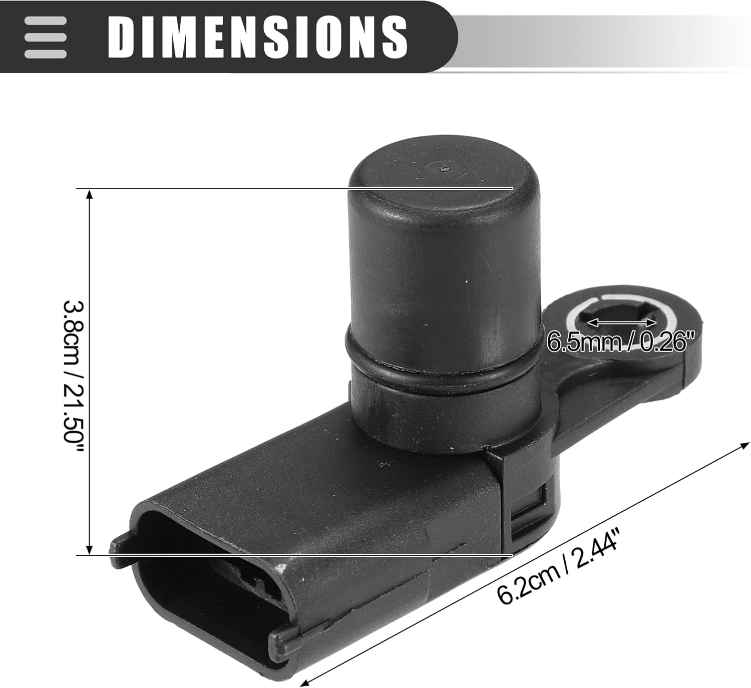 Motoforti CPS Sensor, Car Engine Camshaft Position Sensor, for Buick Lacrosse 2010-2016, ABS, Metal, No.12615371, Black, 4pcs