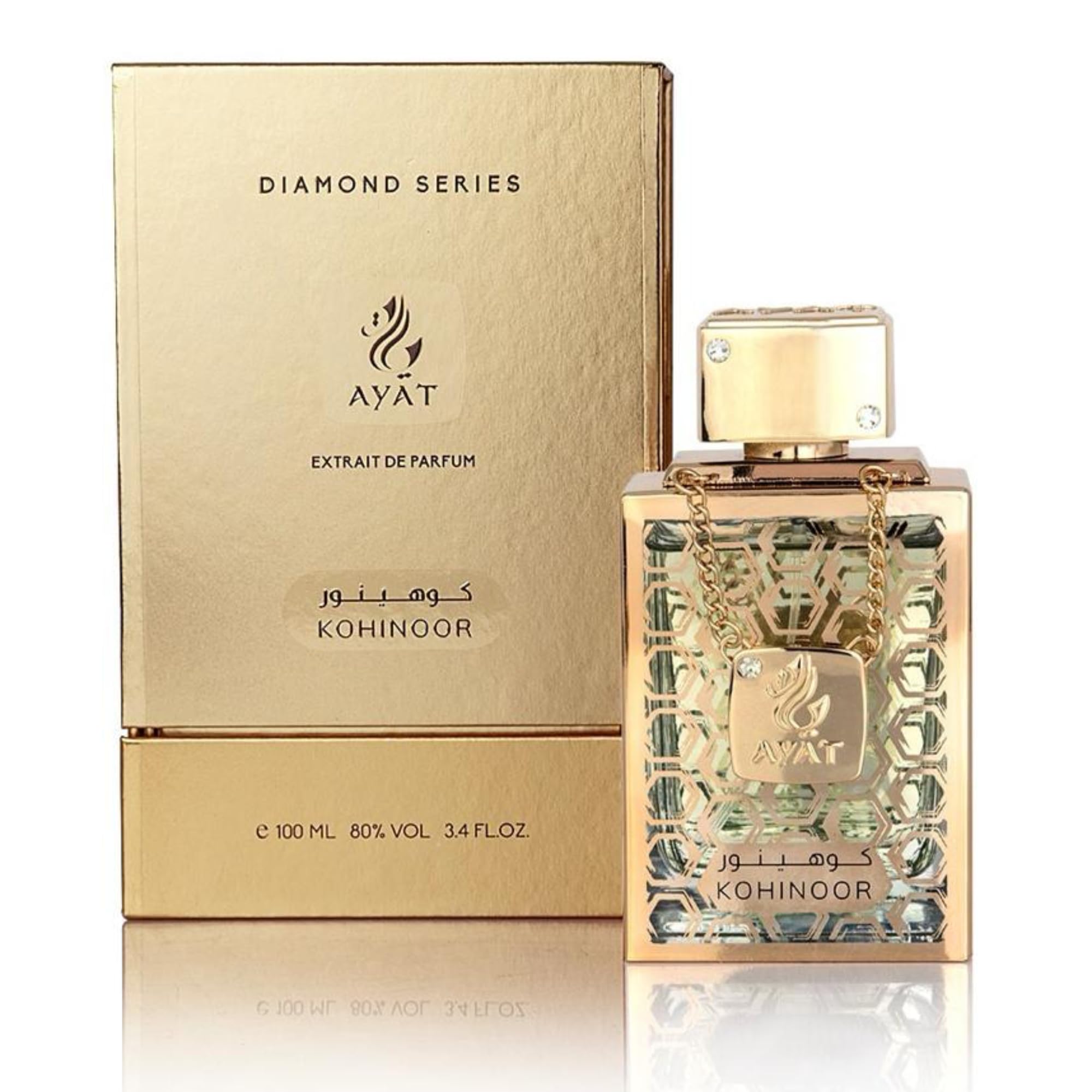 Ayat Perfumes - Eau De Parfum Diamond Series 100 ml - Profumo donna e uomo - Profumo Dubai - Prodotto negli Emirati Arabi Uniti - Fragranza Sensuale orientale - Mista (KOHINOOR)