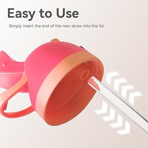 Miniatura 4 de 8 popotes Owala de repuesto, para Owala FreeSip de 24 onzas, 32 onzas, popotes reutilizables con cepillo de limpieza para botellas de agua Owala,