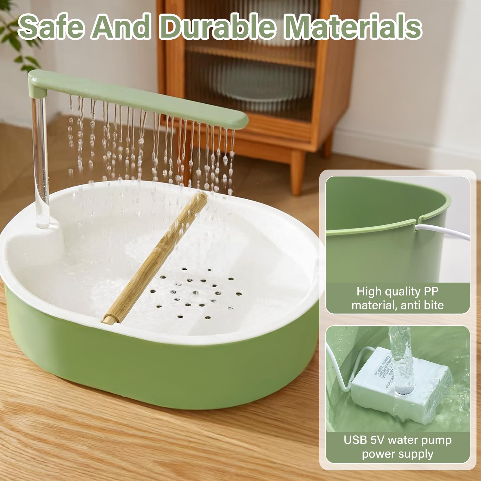 Baño automático para pájaros, ducha multifuncional para aves con sistema de circulación, ducha para periquitos, para pájaros pequeños, funcionamiento por USB, diversión en el baño para mascotas